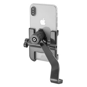 Universal Motorcycle Rearview Mirror Phone Holder Electric Bike Rear View Mirror Cellphone Bracket 360 Rotatable Phone Support