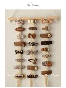 Nordic Style Swan Hairpin Storage Adult Childrens Hair Accessories Organizer DIY Pack Real Wood Hair Clips Fashionable Hair Decorations