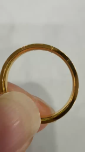 Poh Heng Jewellery 22K Elegant Groove Band in Yellow Gold[Price By Weight]
