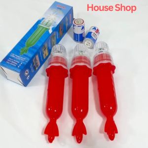 HS-0201 Lampu Torpedo JIAHONG 10LED Bersinyal 2 Warna Cahaya Lampu Nelayan Lampu Sinyal Kapal Baterai Type D