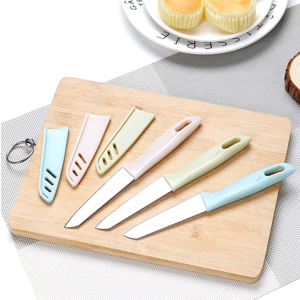 MaxPlus Multi-color Fruit Knife Stainless Steel Peeler Portable Pocket Knife 3 Colors Blue Pink Green