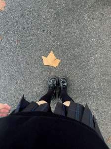 Original Korean Style Plaid Mini Skirt High Waist Polyester Fabric A-Line Skirt for Women Autumn Winter College Style Half-length