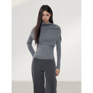 withmin | Bộ Áo Sweater Cao Cổ Ôm Sát