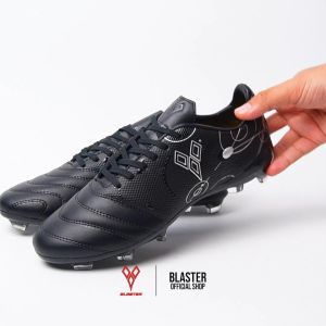 Sepatu Sepakbola BLASTER Fusion Nylon Hitam/Hitam Berkilau/Arang/Persik Ukuran EU:41.3
