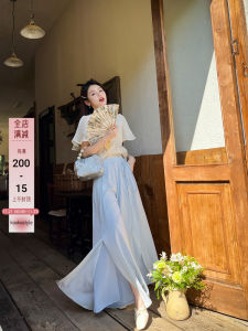 Gula Liangpin Original High Waist Skirt Pants Casual Loose Leggings Womens Summer Draping Pants Commute Vintage Style