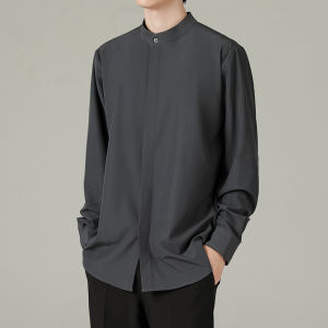 TUCANO | Mandarin Style Mens Shirt Black