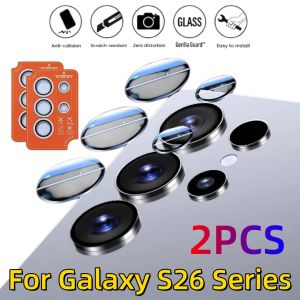 2Pcs For Galaxy S26 S25 S24 Ultra Plus + A57 A37 Stealth Camera Resist Protect Photography Film Vedio Take Picture Black Silvery