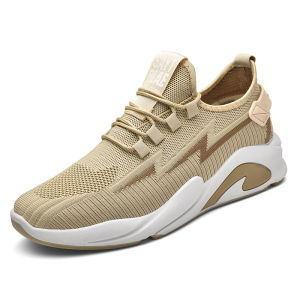 Mens Shoes Summer Tide Shoes Versatile Casual Shoes Breathable Mens Travel Shoes Mesh Shoes Flyknit Running Shoes Soft Bottom Non-Slip