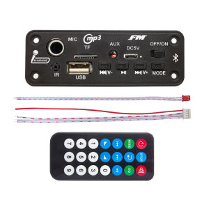 KEBIDU | KEBIDU Bluetooth MP3 WAV Decoder Board 6W Audio Amplifier DC 5V MP3 Player Handsfree Car Audio Module Mic TF FM Radio Speaker