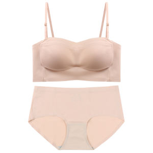 Red Wedding Underwear Set Thin Back Beauty Small Chest Appearance Seamless Panties Lucky Year Womens Innerwear Full Cup Bra