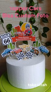 Topper Cars Custom Foto untuk Dekorasi / Hiasan Cake / Kue Ulangtahun / Ultah Anak Karakter Mcqueen Dekorasi Ulang Tahun Anak - Lazada