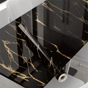 Giấy Dán Tường Vân Đá Dễ Bóc Dán Phong Cách Hiện Đại Chất Liệu PVC Chống Thấm Chống Ẩm Dùng Trang Trí Phòng Tắm & Phòng Khách