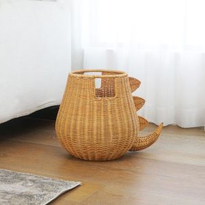 Handwoven Dinosaur Shaped Bathroom Storage Basket