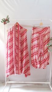 ONE SET BATIK WANITA MODERN SETELAN CELANA PANJANG BATIK SET BATIK KULOT BATIK LEBARAN BATIK KONDANGAN PREMIUM