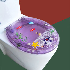 European Style Thickened Resin Toilet Seat Cover Quiet Soft Close Universal Old Fashioned Home Toilet Ring Accessories