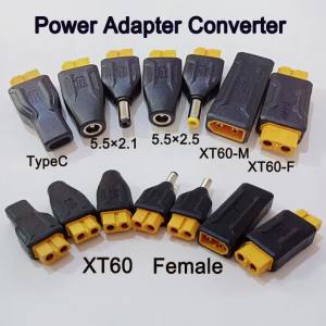 Bộ Chuyển Đổi Phích Cắm XT60 Cho Máy Bay Mô Hình Sạc Pin Đầu Nối Cái DC5.5*2.1/5.5*2.5/Type-C Tương Thích Với XT60