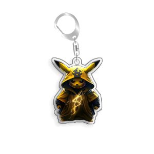 Bandai | For Naruto Pikachu Aburame Shino Uzumaki Naruto Haruno Sakura Acrylic Selfmade Cartoon Anime Keychain Pendant Toy Gift 5cm