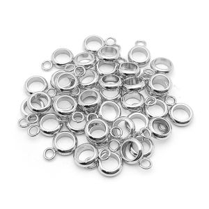 20 Chiếc Vòng Tròn Thép Không Gỉ Móc Treo Charm Phụ Kiện Kết Nối Kiểu Châu Âu Có Vòng Tròn Để Làm Vòng Tay & Đồ Trang Sức Tự Chế