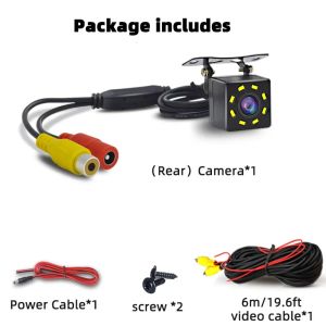 HD Car Front Rear Backup Reverse Camera HD Night Vision Wide Angle View Parking Camera Waterproof Auto Backup Monitor Color Ima