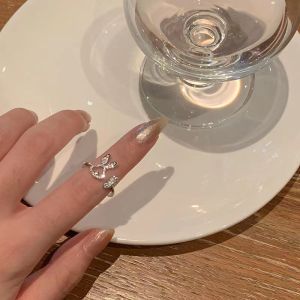 Nhẫn Hở Ngón Trỏ Thời Trang Cho Nữ Có Thể Điều Chỉnh Hình Củ Cải Xoài Kim Cương Thiết Kế Độc Đáo Trang Sức Hợp Kim Ngọt Ngào