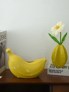 Creative Banana Tissue Box Storage Household Living Room Coffee Table Dining Table Bedroom Ceramic Decoration Paper Box
