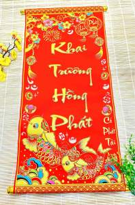 Khánh treo Liễn treo câu đối đỏ ý nghĩa trang trí Lễ Tết may mắn