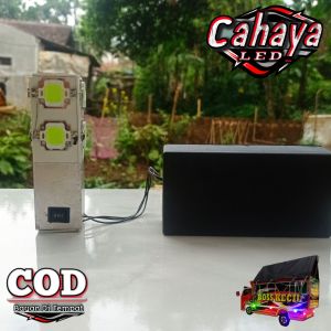 isi lampu rotari 2 mode+modul 1x kedip 2x kedip voltase 12volt-24volt