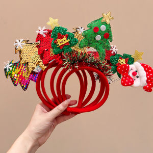 Christmas Festival Costume Headwear Reindeer Antlers Hairband Childrens Creative Cute Performance Hair Clip Accessory
