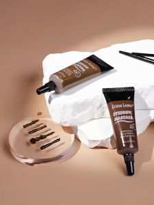 Kristen Leanne Waterproof Styling Liquid Eyebrow Cream Lasting Sweetproof Cream With Eyebrow Brush Not Easy To Smudge Set Makeup Natural Wild Eyebrow With Brush 10ML