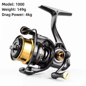 CMAN MK Trout Spinning Reel 5.4:1 Ratio Max Power 6kg Drag Power Shallow Spool Ultra Light 158g Carbon Fishing Reel