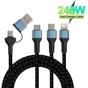 Cáp USB 3 Trong 1 Loại C Dành Cho Samsung Xiaomi Huawei - Tương Thích Với iPhone 16 15 14 13 Pro Cáp Sạc Dữ Liệu Sạc Nhanh 3A