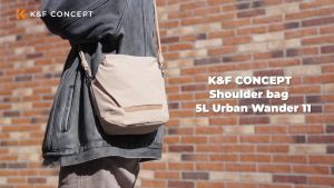 K&F Concept Urban Wander 11 5L Camera Shoulder Sling Bag + Detachable Camera Strap with Magnetic Closure Water Resistant and Accessory Compartments | JG Superstore