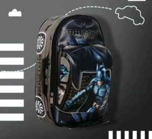 Tas sekolah anak PAUD/BALITA bentuk mobil BATMAN  BLACK EDITION