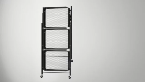 Hakimi Foldable trolley frame movable storage trolley with wheels kitchen storage rack home storage trolley
