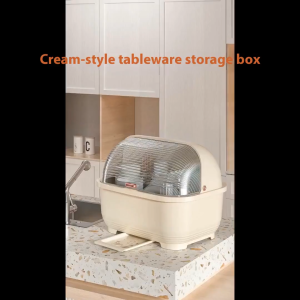 HALOO Kitchen Utensil Organizer Box - Kitchen storage Box Dustproof Insect-Proof Multifunctional Storage with Drainage