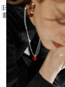 Unique Red Agate Fruit Original Design Necklace