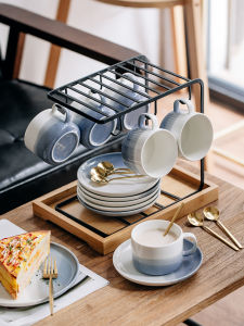 Creative and Unique Breakfast Cup Set Ceramic Mug with Spoon and Saucer