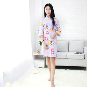 Áo Choàng Tắm Phong Cách Nhật Bản Cho Nữ Áo Choàng Mỏng Mùa Hè Áo Choàng Cardigan Cổ Chữ V Áo Ngủ Dài Cotton Nguyên Chất Mặc Nhà Dễ Thương