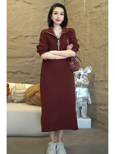 XIYUQI | Slimming Brown Autumn Dress