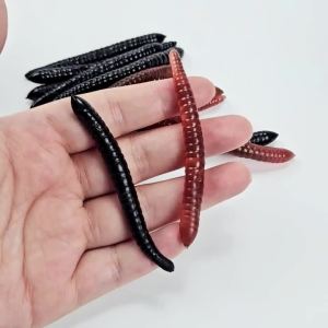 15Pcs Slow SinkingTrout Worm Soft Baits 80mm Artificial Fishing Lures Sea Worms Earthworm Fishing Soft Lures Wobblers