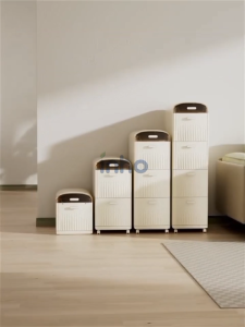 INHO L28cm (2-5 Layers) Living Bath Bed Room Multipurpose Storage Cabinet Shelves Rack With Rollers