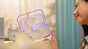 MAXAWEI M10 USB Table Fan Portable 3600mAh Battery Operated Desktop Desk Fan with 120 Speeds Max 12Hrs Strong Airflow Ultra Quiet for Office/Room