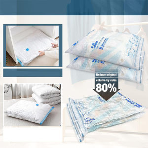 Vacuum Storage Bags With Valve Folding Compressed Space Saving Clothes Storage Big Size For Towel Cloth Blanket