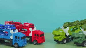 Truck Toys 2 Layers Deformation Folding Container Truck Dinosaur Transporter Truck Gifts Toys Boys