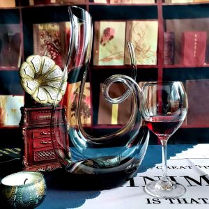 JustLiving Wine Decanter Swan Red Wine Decanters Hand Blown Wine Decanter and Carafe Decanter for Wine