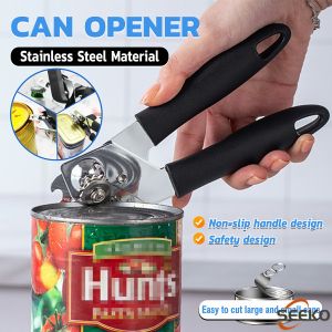 Seeko  Stainless Steel Can Opener Bottle Opener Kit kitchen tools Kitchen Craft Easy Grip