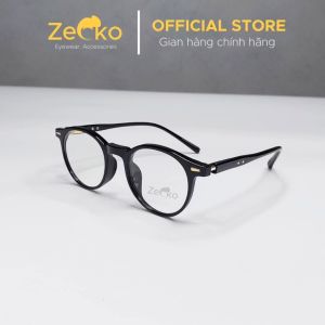 Gọng kính tròn nam nữ giả cận Zecko EG07 chống ánh sáng xanh