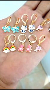 Anting Anak Perempuan Motif Kupu-Kupu Lucu Anti Karat Lapis Emas