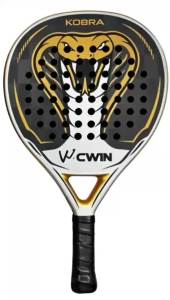 KOBRA 24K Carbon Fiber Padel Racket Lightweight 38mm Thick Pro Paddle Tennis Racket Golden Snake Head Texture Shock Absorbing