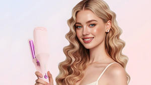 Upgraded Three-barrel Hair Curler 32MM Beach Wave Maker and Deep Curl Hair Roller with Ceramic Plate W and Hair Wave Accessories